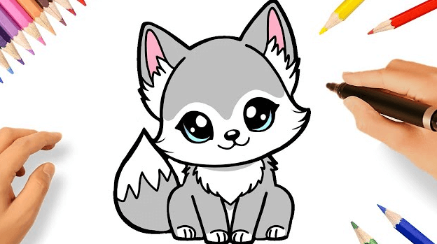 Drawing:4qrwp3_Rxcq= Cute Wolf