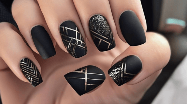 Art:8tcxfdxkktu= Classy Black Nail Designs