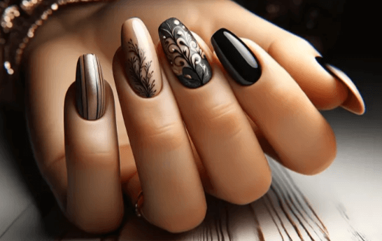 Art:8tcxfdxkktu= Classy Black Nail Designs