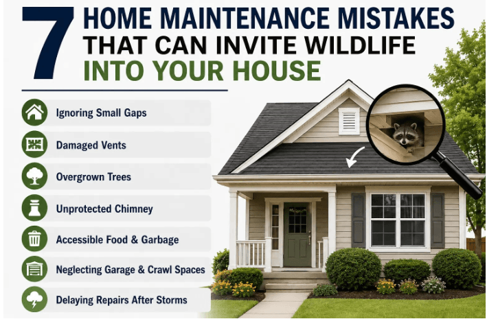 7 Home Maintenance Mistakes That Can Invite Wildlife Into Your House
